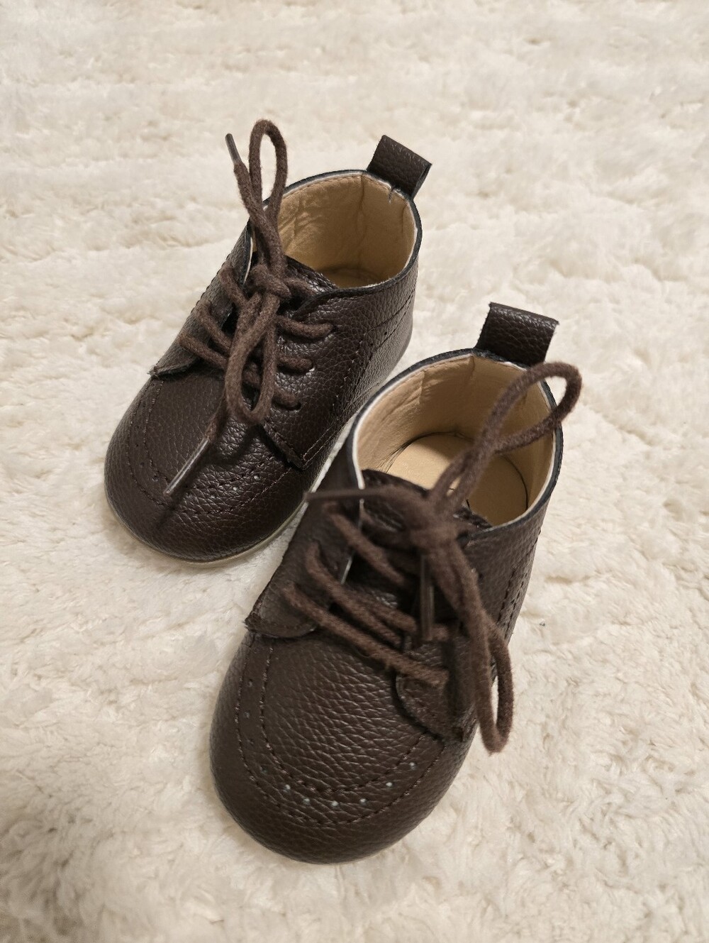 Kids Brown Lace-Up Shoes
